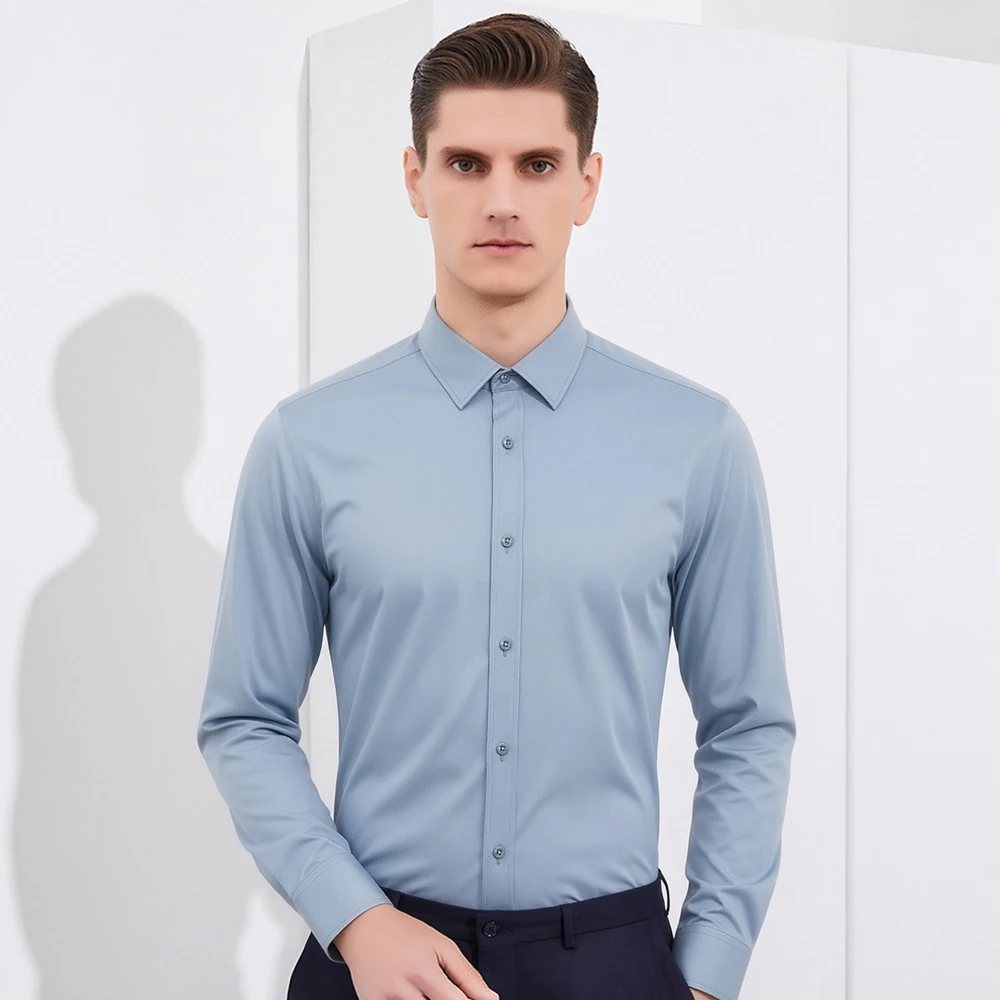 Breathable Bamboo Fiber Shirt Non Iron - قميص رجالي رسمي غير قابل للكي،