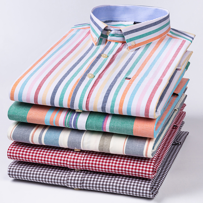 Oxford Cotton Casual Shirt Business - القطن الخالص عالية الجودة الأعمال عادية