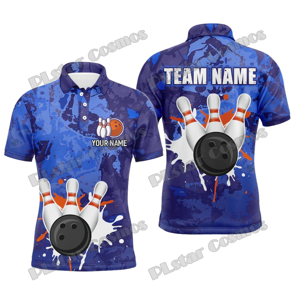 Short Sleeve Bowling Shirt Retro - قميص بولو رجالي بتصميم ريترو بولينج،