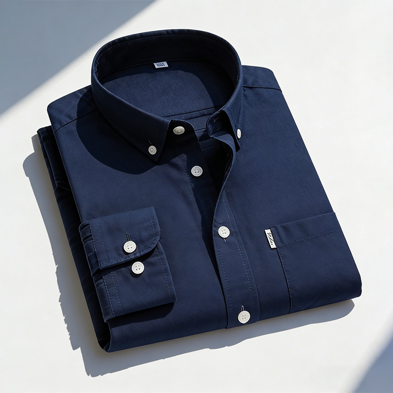 Oxford Cotton Casual Shirt Business - قمصان رجالية كلاسيكية من القطن الخالص