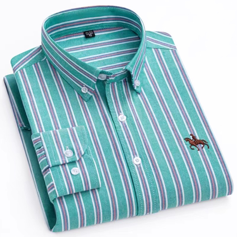 جديد 100% القطن أكسفورد قميص ل - مراجعة Oxford Cotton Casual Shirt Business وسعره