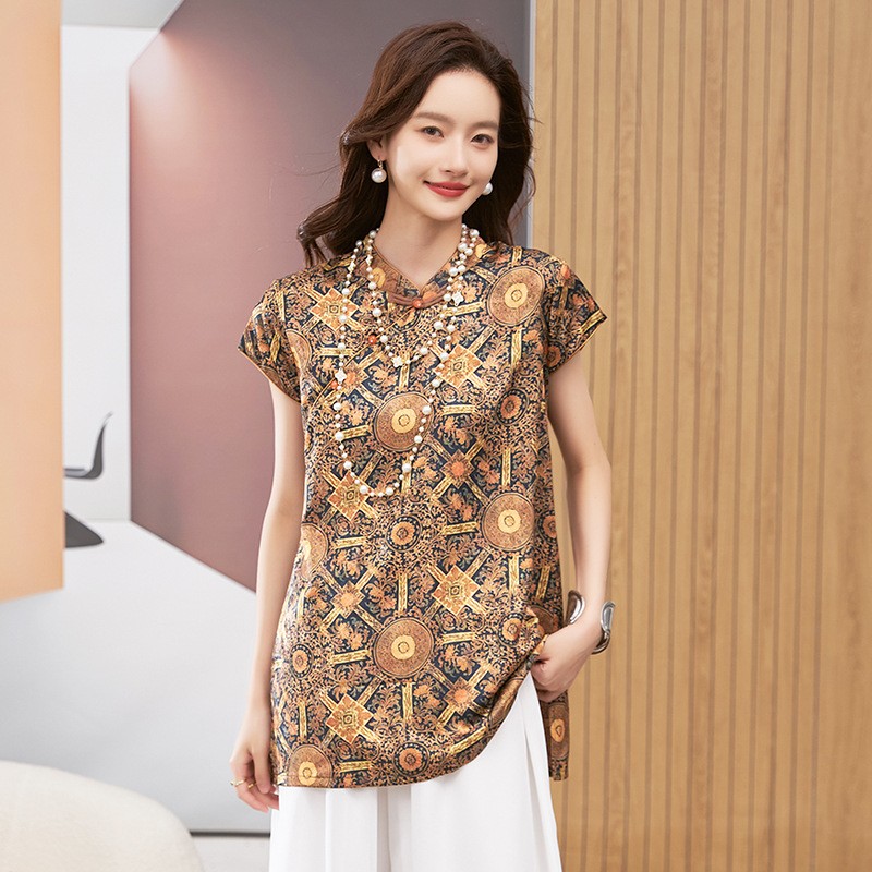 بلوزة نسائية بأكمام قصيرة وياق - مراجعة Shirts وسعره