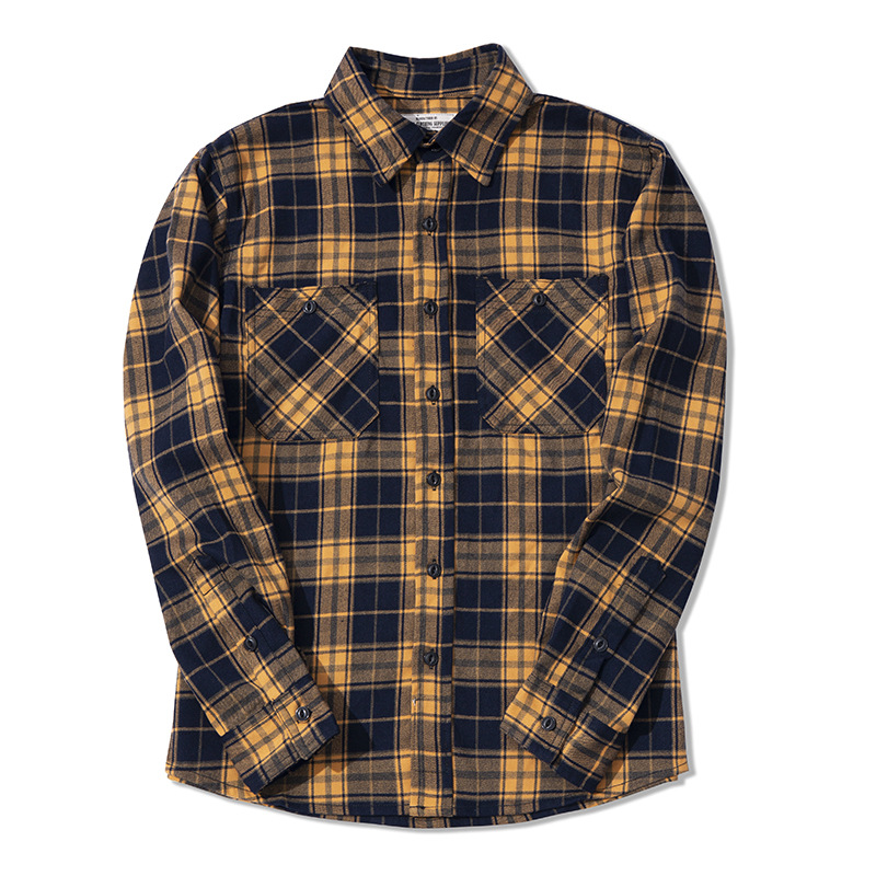 قميص فلانيل كلاسيكي للرجال لفص - مراجعة Flannel Plaid Shirt Heavy Weight وسعره