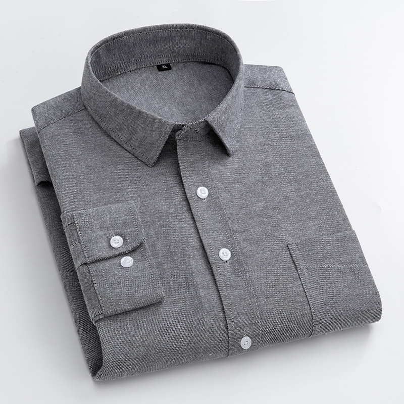 الأزرق الداكن أكسفورد قميص الر - مراجعة Oxford Cotton Casual Shirt Business وسعره