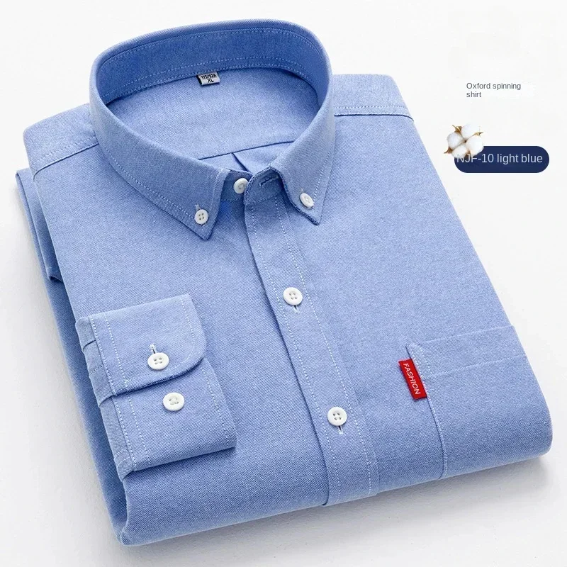 قميص أكسفورد للرجال ، بأكمام ط - مراجعة Oxford Cotton Casual Shirt Business وسعره