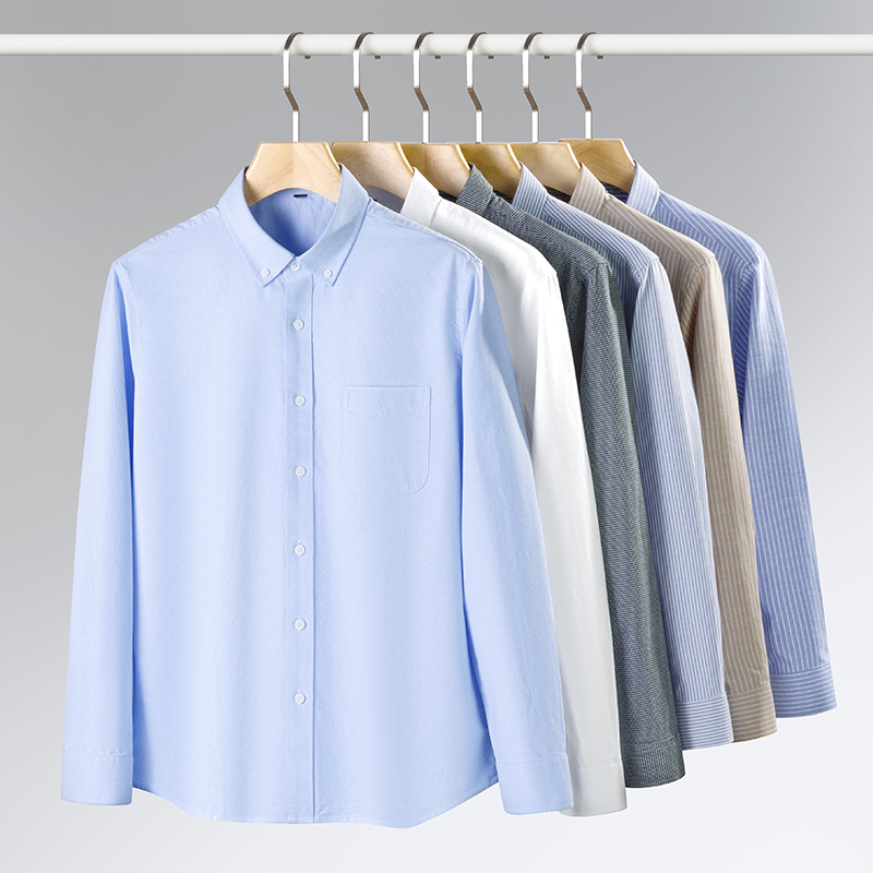 ربيع جديد الرجال أكسفورد قميص  - مراجعة Oxford Cotton Casual Shirt Business وسعره