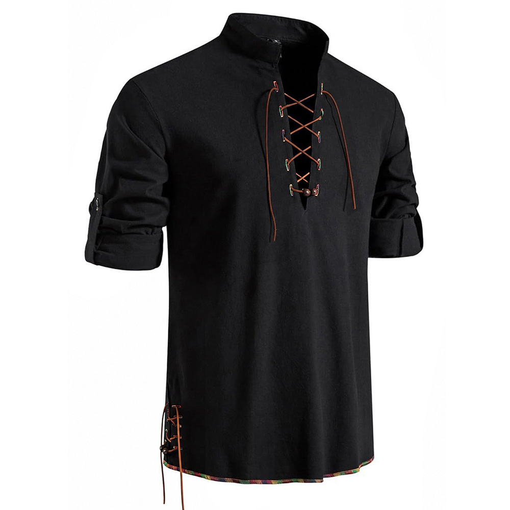 قميص قراصنة من العصور الوسطى ل - مراجعة Medieval Gothic Lace Up Pirate Shirt وسعره