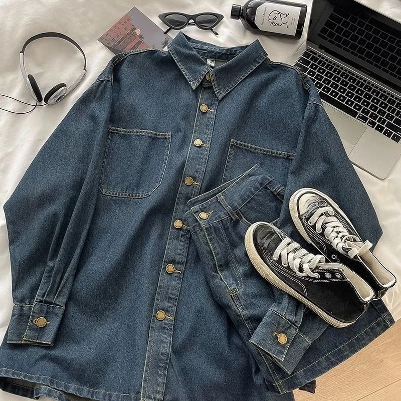 طقم تنورة جينز Y2K: سترة بأزرا - مراجعة Jackets وسعره