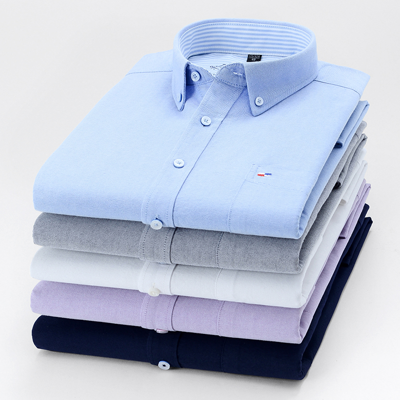 قميص أكسفورد رجالي بأكمام طويل - مراجعة Oxford Cotton Casual Shirt Business وسعره