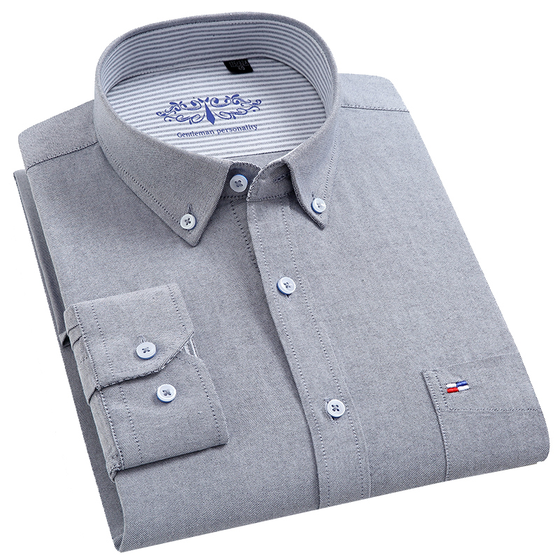 قميص أكسفورد رجالي بأكمام طويل - مراجعة Oxford Cotton Casual Shirt Business وسعره