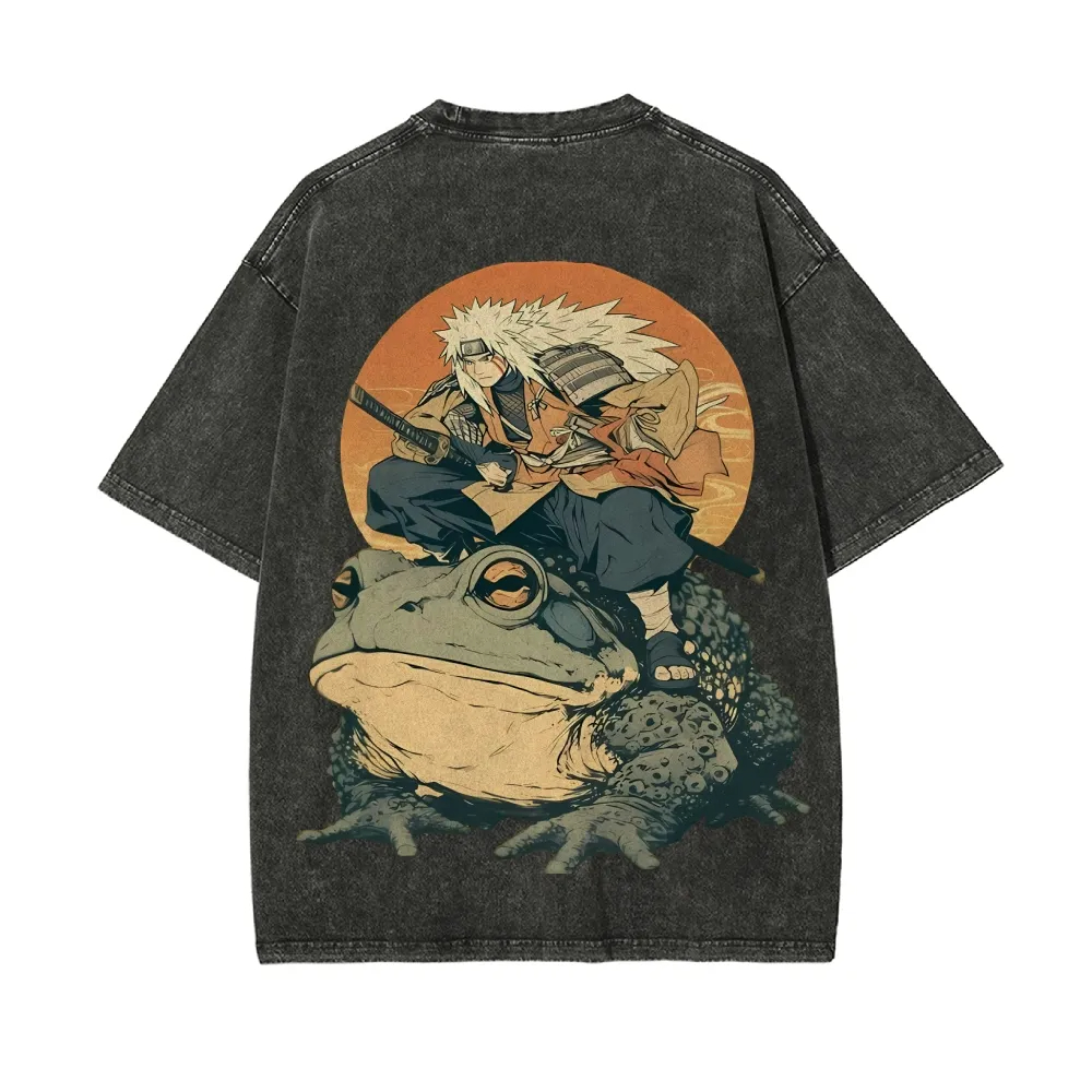 تي شيرت ناروتو جيرايا بتصميم غ - مراجعة Acid Wash Vintage Graphic T Shirt وسعره