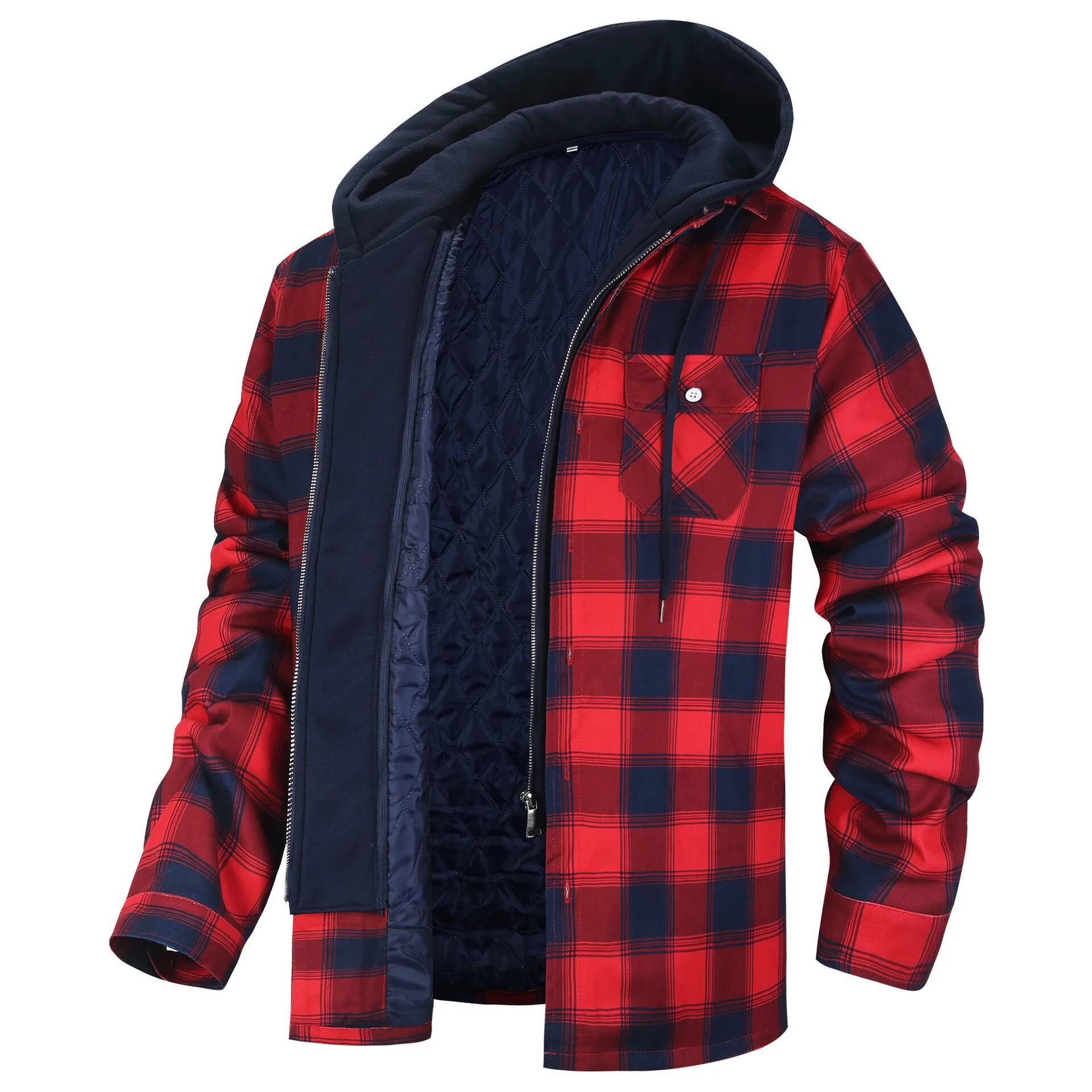 الشتاء الفانيلا منقوشة سترة ال - مراجعة Flannel Plaid Shirt Heavy Weight وسعره