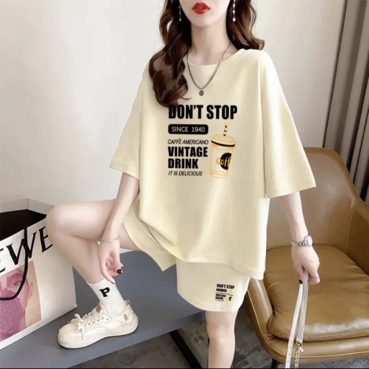 طقم شورت صيفي نسائي عصري، ملاب - مراجعة T-Shirts وسعره
